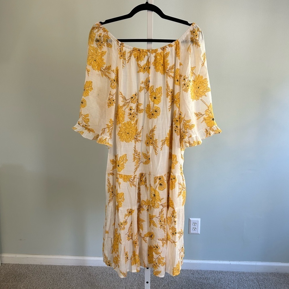 Mlle Gabrielle Yellow Floral Babydoll Dress - Picture 4 of 4